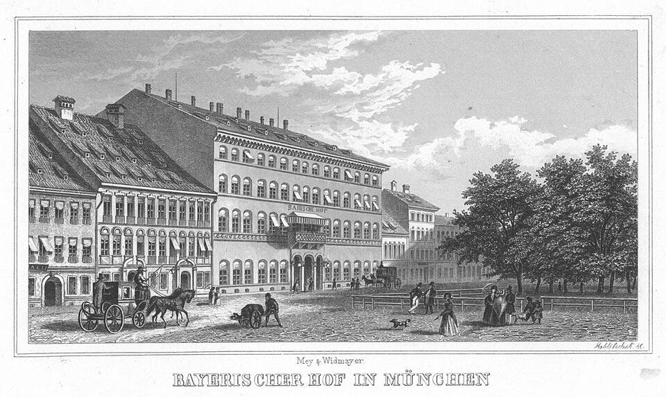 Hot Bayerischer Hof um 1850